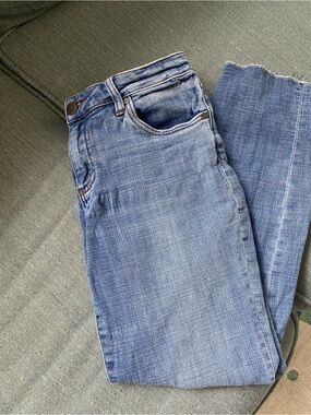 Kut from the Kloth Blue Straight Leg Cropped Jeans